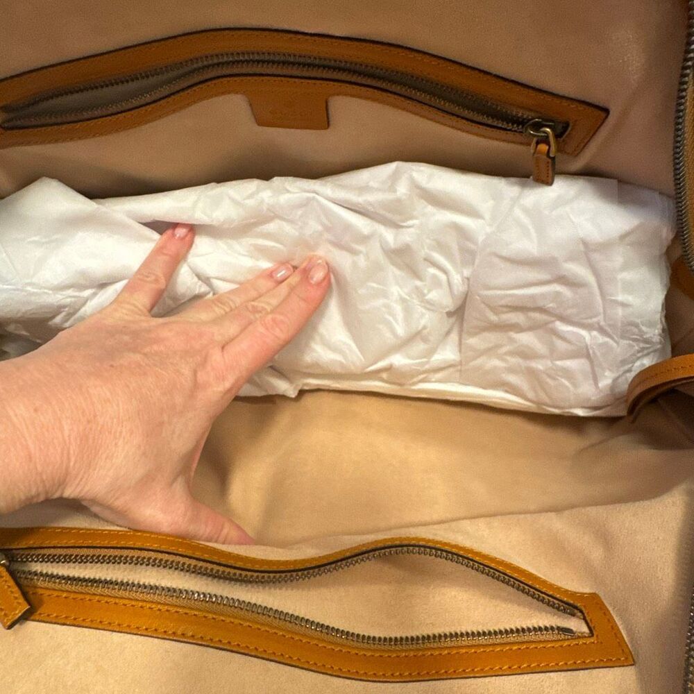 Gucci ReBelle Orange Leather Satchel Bag - Picture 13 of 14